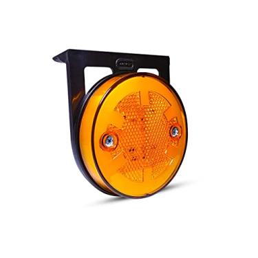 Imagem de Luz Lateral Apolo Ambar 6 Led 85mm Bivolt Caminhão Carreta Laranja