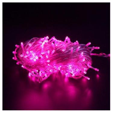 Imagem de Pisca Cordão 100 Luzes Rosa LED 8 Funções 9 Metros 220v - Gici Christm
