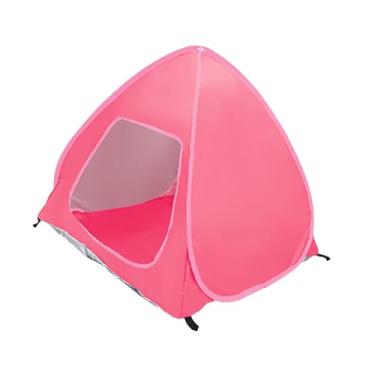 Imagem de IEUDNS Tenda dobrável para animais de estimação, tenda para cães, para áreas internas e externas, toldo solar, sombra para cães, gatos, gatinhos, pequenos, Rosa Vermelho, 76x37x53cm