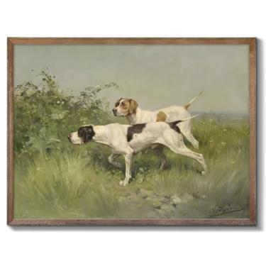 Imagem de XOCUUI Arte de parede tela sem moldura para sala de estar - decoração de parede retrô gêmeos para casa eclética paisagem vintage impressões de arte decoração de casa galeria imagem pintura a óleo boho