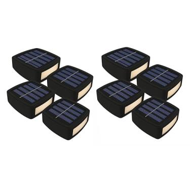 Imagem de Luminária Solar de Parede Externa, LED Branco Quente, 8 Peças, 2 Focos, Arandela Slim