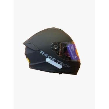 Imagem de Capacete Fechado Race Tech Hit Monocolor Preto Fosco Original, 62, Pre