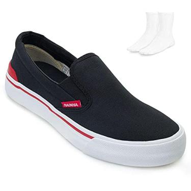 Imagem de Tênis Iate II, Rainha, Unissex, Preto/Branco/Vemelho, 44