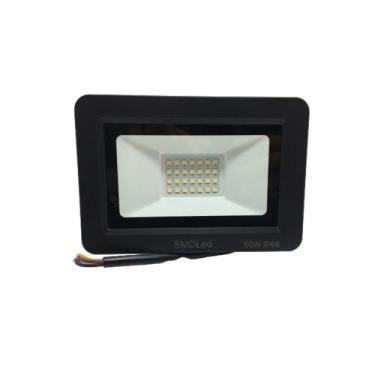 Imagem de Refletor Holofote Led Slim 50W Branco Frio - Bivolt  - SMDLED