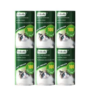 Imagem de Reabastece o Lint Roller Fedicelly Extra Sticky 600 folhas x6