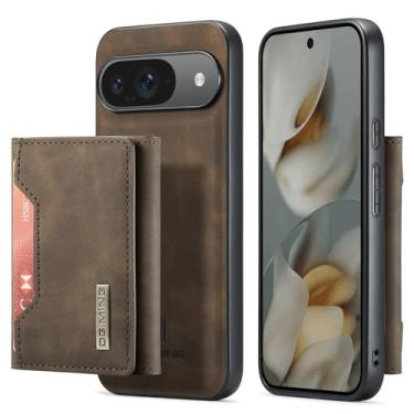 Imagem de Capa carteira de couro magnética destacável 2 em 1 para Google Pixel 10 Pro, 8 compartimentos para cartão, recurso de suporte, TPU à prova de choque e capa de telefone de couro premium (café)