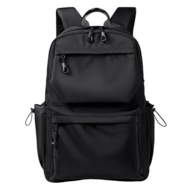 Imagem de GJHFCXSO Mochila ImpermeáVel Para Homem E Mulher Mochila Escolar Leve De Viagem Com AlçAs Ajustáveis e Grande Capacidade,Black