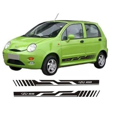 Imagem de Adesivo Lateral Chery Cq3 Kit Faixa Colante Fita Tuning