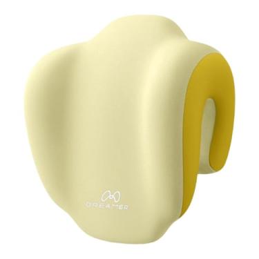 Imagem de Ysyqkn Almofada para cochilo, almofada para pescoço, multifuncional, para pausa no almoço, para cadeira de trabalho, suporte para pescoço, Amarelo Amarelo