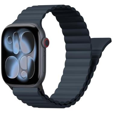 Imagem de Pulseiras magnéticas esportivas para Apple Watch séries 11, 10, 9, 8, 7, 6, 5, 4, 3, SE, 3/2nd Ultra/3/2 de 49 mm