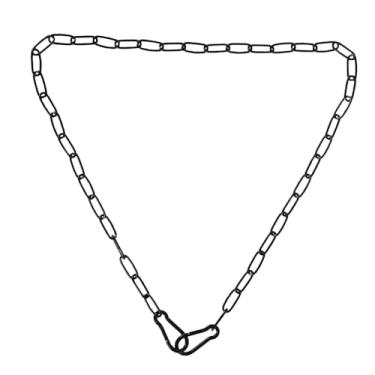 Imagem de Cadeado de corrente de aço inoxidável 20/99 cm Cadeado de corrente de elos de corrente com fivela de mola à prova de intempéries ao ar livre para portão de cerca, porta de gaiola para animais de