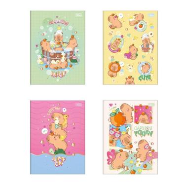 Imagem de Caderno brochura capa dura 1/4 80 folhas Capyclub Tilibra