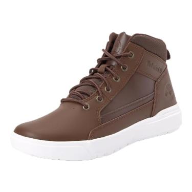 Imagem de Timberland Tênis masculino Allston Mid com cadarço, Marrom médio de flor integral, 12 Wide