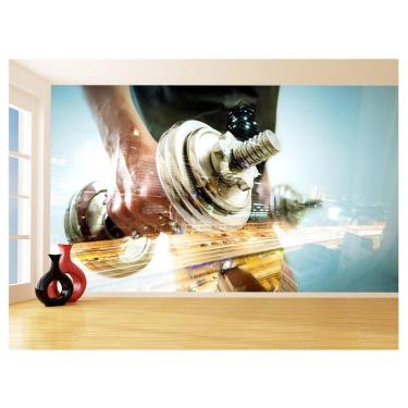 Imagem de Papel De Parede 3D Academia Exercício Crossfit 3,5M Aca25