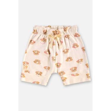 Imagem de Short em Suedine para Bebê Menina Up Baby, Bege, GG