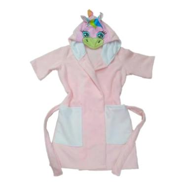 Imagem de Toalha Roupão Infantil Bebe Criança Piscina Capuz Bichinho