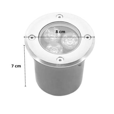 Imagem de 3 Balizadores Spot Blindado Led Smd 3W Branco Quente Bivolt