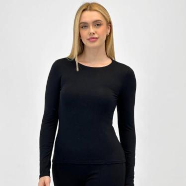 Imagem de Blusa Malwee Básica Gola Redonda Manga Longa Malwee-Feminino