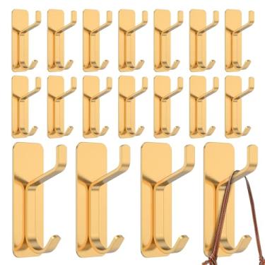 Imagem de ZFLYCANP Gancho duplo de aço inoxidável sobre a porta, ganchos de toalha autoadesivos para casacos, chapéus, roupões, toalhas, chaves, ideal para banheiro, banheiro, quarto, mudroom, cozinha, pacote