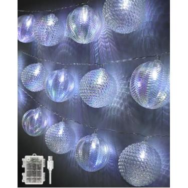 Imagem de AceList Globe Lâmpada iridescente decoração de festa quarto pátio festa casamento