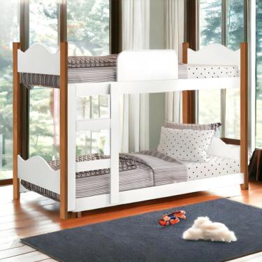 Imagem de Beliche Encanto Branca E Nature Com 02 Colchões Gabrielli