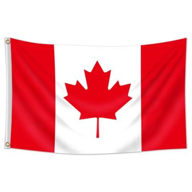 Imagem de Bandeira de poliéster Flag Canada 90x150cm com design de folha de ácer
