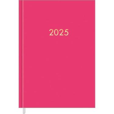Imagem de Tilibra - Agenda Executiva Costurada Diária 13,4 x 19,2 cm Napoli Feminina 2025 - Rosa