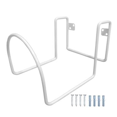 Imagem de Suporte para mangueira de jardim, cabides de mangueira para exterior, Suporte para mangueira de jardim Cabide para mangueira de água, Rack de mangueira de montagem na parede, organizador de armazename