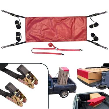 Imagem de Alça de amarração universal, extensor de porta traseira e rede de porta traseira | Amarre caiaques, madeira e mais! (Tipo de fivela: alça catraca)