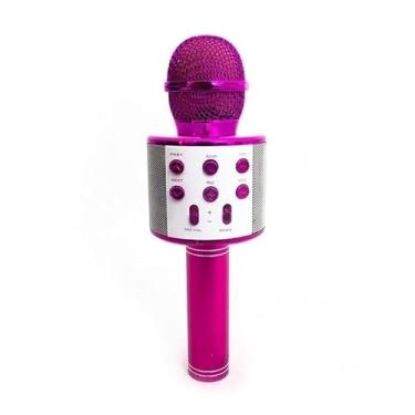 Imagem de Microfone Karaokê Bluetooth Efeito De Voz Recarregável (Pink)