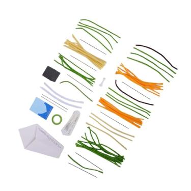 Imagem de SPYMINNPOO Kit de Flores para Limpador de Cachimbo, Artesanato de Hastes de Chenille Multicoloridas DIY para Atividades Artísticas Infantis Com Instruções Ilustradas, Desenvolvimento de Habilidades e Aprimoramento de Habilidades Motoras Finas (Pelúcia + fio 2)