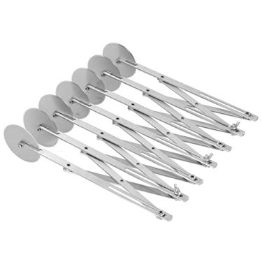 Imagem de Cryfokt Cortador de Pizza Com Várias Rodas de Aço Inoxidável para Cortar Massa e Doces Uniformemente para Assar na Cozinha, Tamanho da Roda de 5,5 Cm, Material de Aço Inoxidável 430 (Sete rodadas de