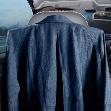 Imagem de Dioche Cabide de Carro Ajustável Em Aço Inoxidável, Com Hastes de Encosto de Cabeça, Cabide de Assento de Metal Premium, Suporte de Roupas para Viagens e Uso Diário, 1 Peça (Preta)