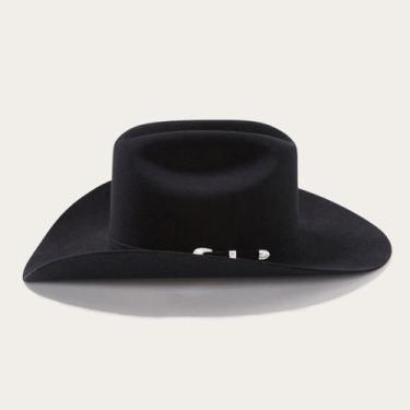 Imagem de Chapéu Australiano Fedora Country Unissex - Chapelaria Vintage, Preto,