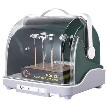 Imagem de Desidratador de pintura de modelo, base de suporte de pintura de modelo de metal, cabine seca de aerografia de grande capacidade, temperatura e tempo de cabine de secadora de temperatura constante