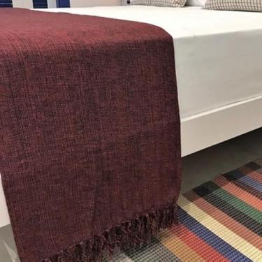 Imagem de Manta para Sofá Gigante 2,40x1,80m Casal Algodão Macio Decorativa(Vinho)