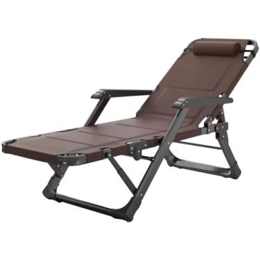 Imagem de Cadeira reclinável para quintal, escritório, sala de almoço, cadeira reclinável de gravidade zero de 180°, reclinável leve e dobrável, suporte de carga 120 kg/264 lbs (Cor: C)