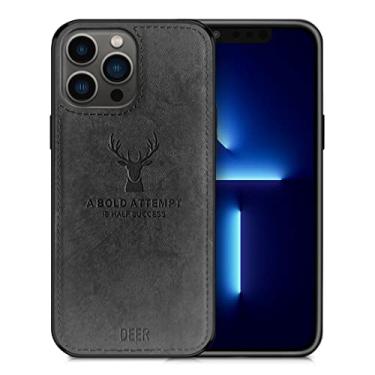 Imagem de Capa protetora de tecido TPU com textura macia e luxuosa para iPhone 13 Pro Max, resistente à sujeira, anti-impacto, anti-impressões digitais, proteção total do corpo