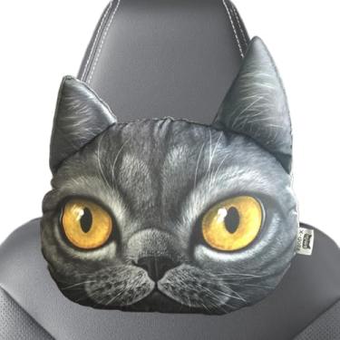 Imagem de Travesseiro de encosto de cabeça para carro | Suporte universal confortável para gatos | Travesseiro de dormir de carro, para crianças, viagens, dirigir, dormir, veículo, viagem, viagem de longa