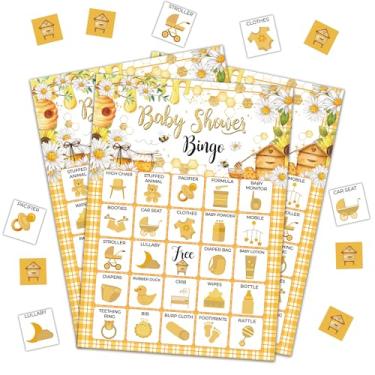 Imagem de DRWJPAT Baby Bingo Game，Happy Easter Party Games for Adults, Cute Bunny Bingo Game Cards for Large Group Family Friends Activities, Spring Holiday Party Decor Supplies, 01