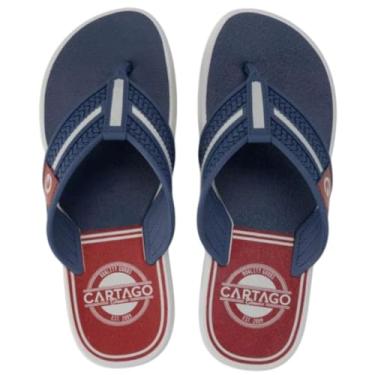 Imagem de Chinelo Cartago Palermo Masculino - Cinza e Azul - 39