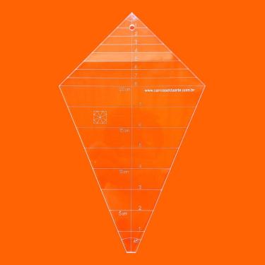 Imagem de Régua Patchwork Caleidoscópio 45° Cristal