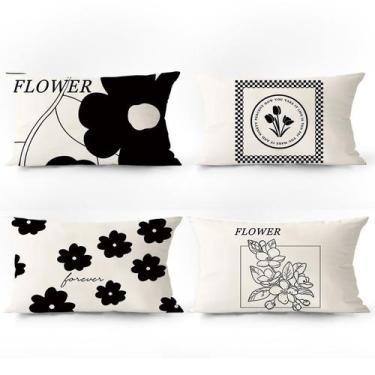Imagem de Conjunto de fronhas de algodão de pelúcia moderno com estampa floral 4