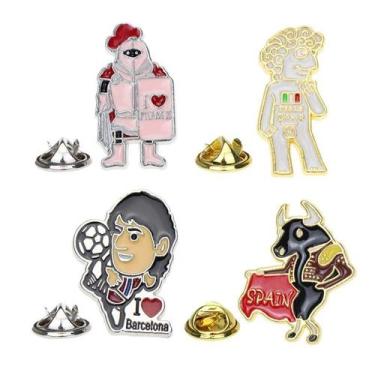 Imagem de Conjunto de broches Creative Cartoon Alloy Blouse Lapel 17g - yiweisai