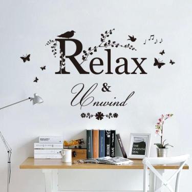 Imagem de Adesivo de parede Relax & Unwind Butterfly Inspirational PVC - yiweisa