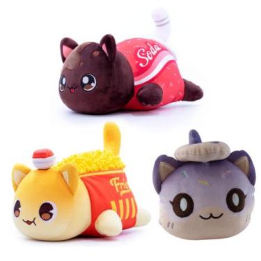 Imagem de Conjunto de bonecas de pelúcia Aphmaus Meow Anime Plush 25 cm e 3 peça