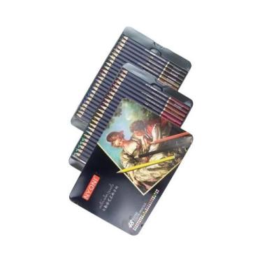 Imagem de Lápis De Aquarela 12/24/48/72 Cores, Pontas Macias De 4.2mm, Solúveis 