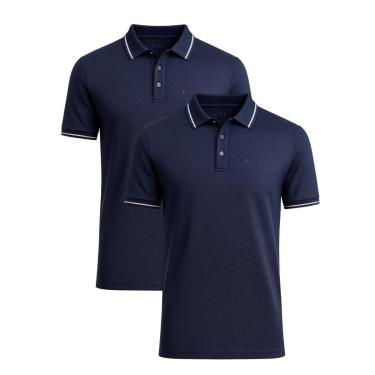 Imagem de Kit 2 Camisas Polo Masculina Básica Crocker-Masculino