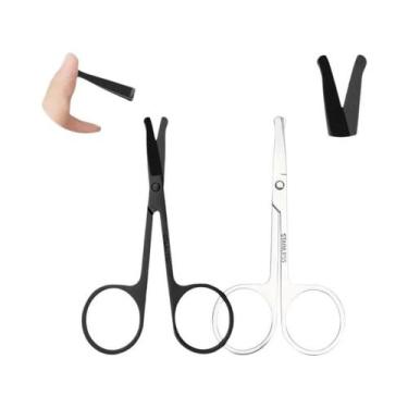 Imagem de Mini Aparador De Pelos Do Nariz Portátil Em Aço Inoxidável, Tesoura Se