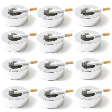 Imagem de 12 Cinzeiro Prova De Vento Portátil com Tampa De Aço - Fx